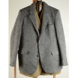 A grey Harris Tweed gentlemen`s jacket by Gore, size medium,