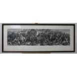 A framed printed titled "Wellington and Blucher Meeting after the Battle of Waterloo" by the Art