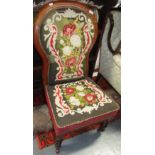 A Victorian mahogany lady's salon chair,