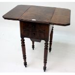 A Victorian mahogany Pembroke work table,