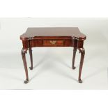 A George II mahogany card table,