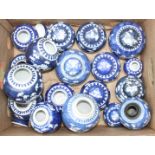 A quantity of Chinese porcelain prunus pattern ginger jars.