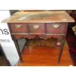 A George lll oak lowboy,