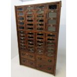 An oak haberdashery cabinet, early 20th century,