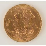Gold sovereign 1926 South Africa. Extremely fine.