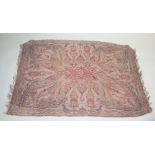 A paisley shawl, 100 x 155cm.