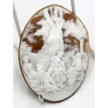 A Balzano signed unmounted large cameo, 100 x 75mm.