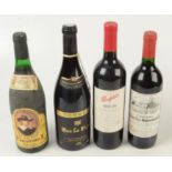 Four bottles of red wine comprising of Torres Mas La Plana, Cabernet Sauvignon, Penedes, 1997,