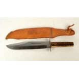 An Italian Whitby bowie knife, length 37.5cm.