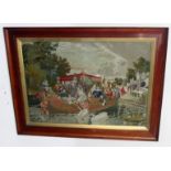 A large Victorian needlepoint picture,