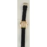 A Baume gentleman's gold cased wristwatch, diameter 30mm.