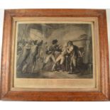 A print titled 'Apprehension of Roberspierre July 27th 1794', framed and glazed,