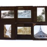 A wooden box of 48 magic lantern slides. Early images of India, c1890s/1900.