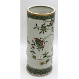 A large Chinese famille verte porcelain vase, 19th century,