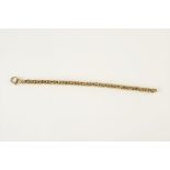 A 14ct gold contemporary tube link bracelet, 30g.