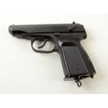 A Russian Baikal Co2 air pistol, MP-654K, length 16cm.