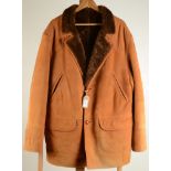 A Mario Valentino tan shearling sheepskin men`s jacket, size 50cm chest.