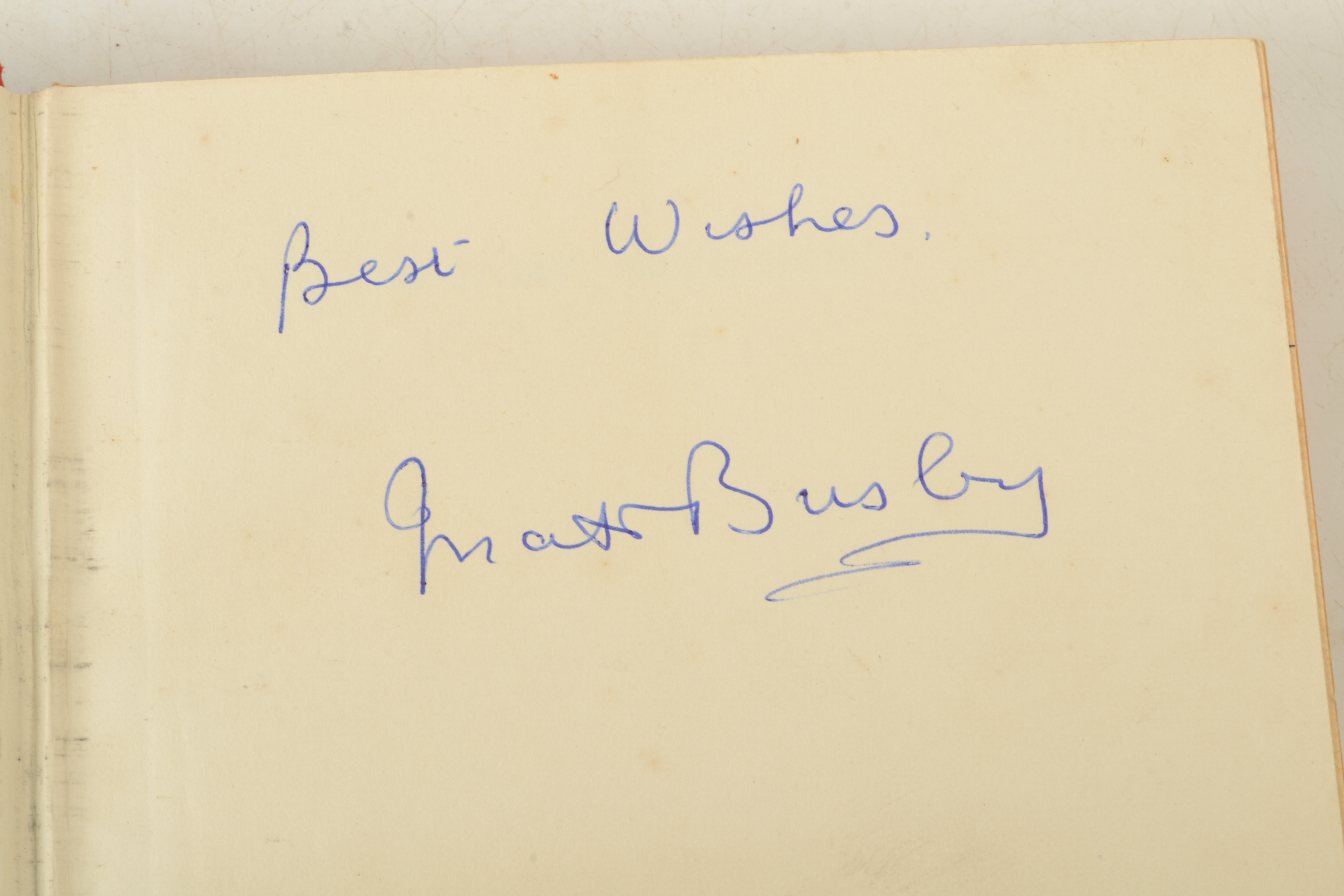 A Matt Busby signed copy of' My Story as told to David R. - Image 2 of 2