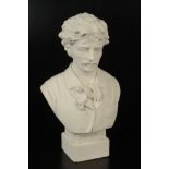 A Robinson & Leadbeater parian ware bust of Paderewski, height 20cm.