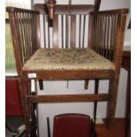 A mahogany stick filled tub armchair,