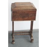 A mahogany work table, early 19th century, height 86cm, width 47cm.