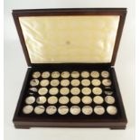 The complete 'Ancient Counties of England' Birmingham Mint silver medallion collection,