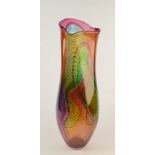 An impressive studio glass vase (2005) by Bob Crooks,