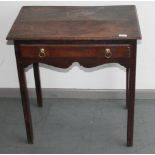 A George III oak side table,