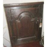 A George III oak hanging wall cupboard,
