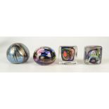 Four Norman Stuart Clarke paperweights, each signed.