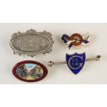 A Victorian silver Forth Bridge pictorial commemorative brooch by J G & Co.