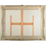 A painted gesso picture frame, early 20th century, with leafy scroll moulded decoration,