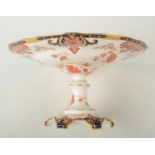 Five Royal Crown Derby plates, diameter 23cm and a matching comport, height 13cm, diameter 23cm.