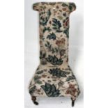 A Victorian prie dieu chair,