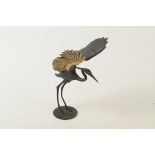 An Austrian bronze model of a bird, by Richard Rohac, signed to the base with RR monogram,