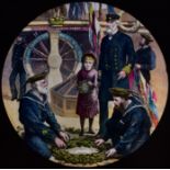 A set of 80 hand coloured magic lantern slides manufactured by W.C.Hughes of Kingsland Rd, London.