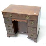 A George lll mahogany kneehole desk,