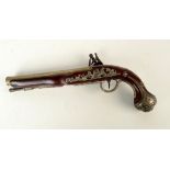 A Reproduction flintlock pistol, impressed Hawkins, length 34.5cm.