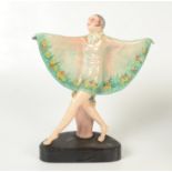 A Staffordshire Goldscheider figure of a dancer,