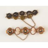 An Italian gilt metal micromosaic and cameo bracelet, together with a Japanese bracelet.