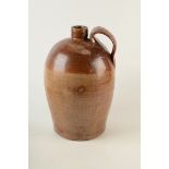 A large salt glazed stoneware 19th century jar, height 37 cm.