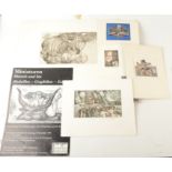 Various prints and etchings, six pieces.