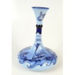 A Moorcroft pottery`Yacht` pattern limited edition vase, shape 100, by William Moorcroft,