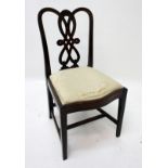 A George III style mahogany dining chair,