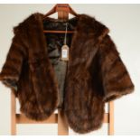 A ladies' fox fur by BMC, brown, length 17cm.