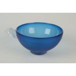 A Bob Crooks blue handled bowl, diameter 19cm.