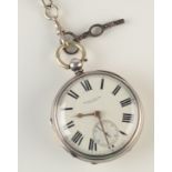 A large key wind Victorian open face pocket watch by David Gaylor, Hawick,