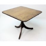 A George III oak tilt top breakfast table,