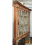 A large pine standing corner cupboard,