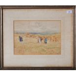Lionel Percy SMYTHE (1839-1918) A Harvesting Scene Watercolour Signed and dated 91 24.